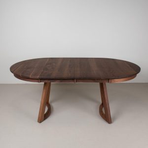 Extendable Dining Table Oval, Oval Walnut Table With Leaves, Oval Dining Table and Chairs, Walnut Dining Set, MidCentury Modern Oval Table