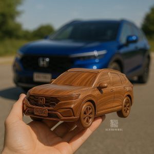Handmade Muscle Car in Wood – Custom Classic Car Statue, Rustic Auto Gift for Men Who Love Vintage Vehicles