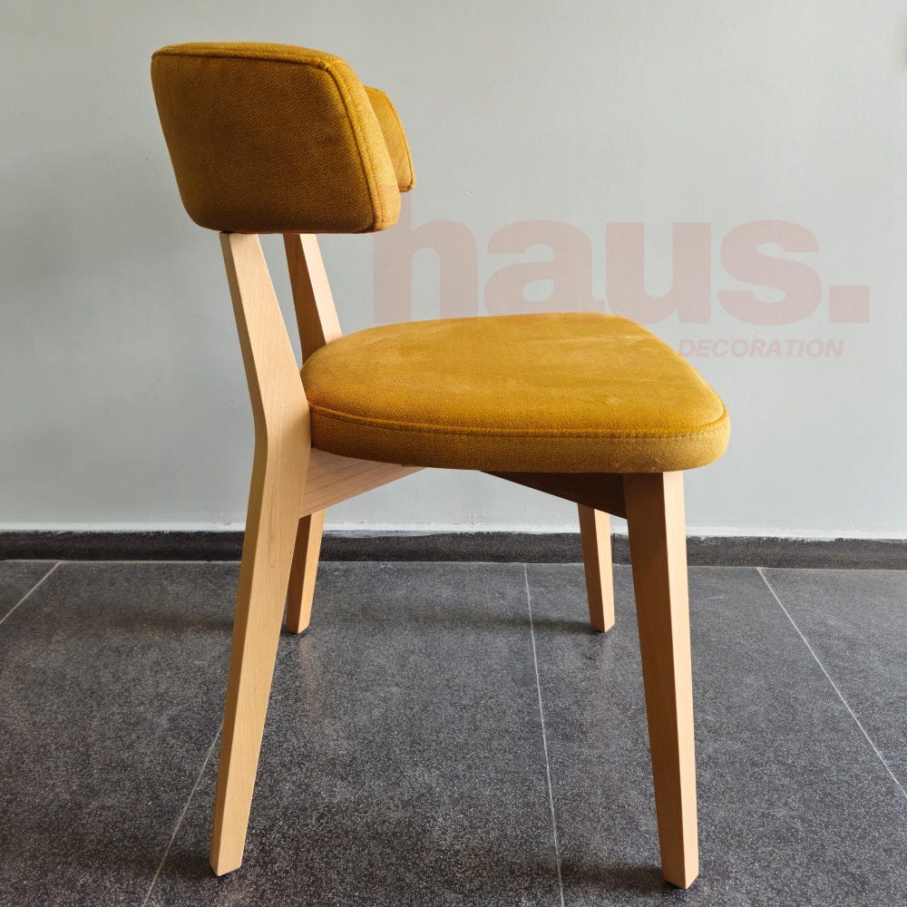 Mid Century Modern Dining Chair, Customize Velvet Chair, Solid Wood Legs, Comfortable Dining Chair, Restaurant Chair, Chairs for Living Room - Image 4