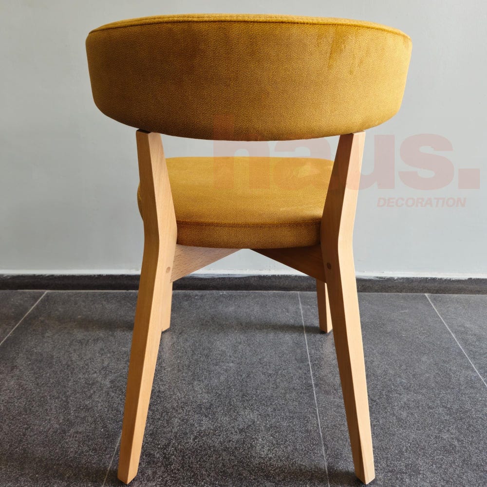 Mid Century Modern Dining Chair, Customize Velvet Chair, Solid Wood Legs, Comfortable Dining Chair, Restaurant Chair, Chairs for Living Room - Image 5