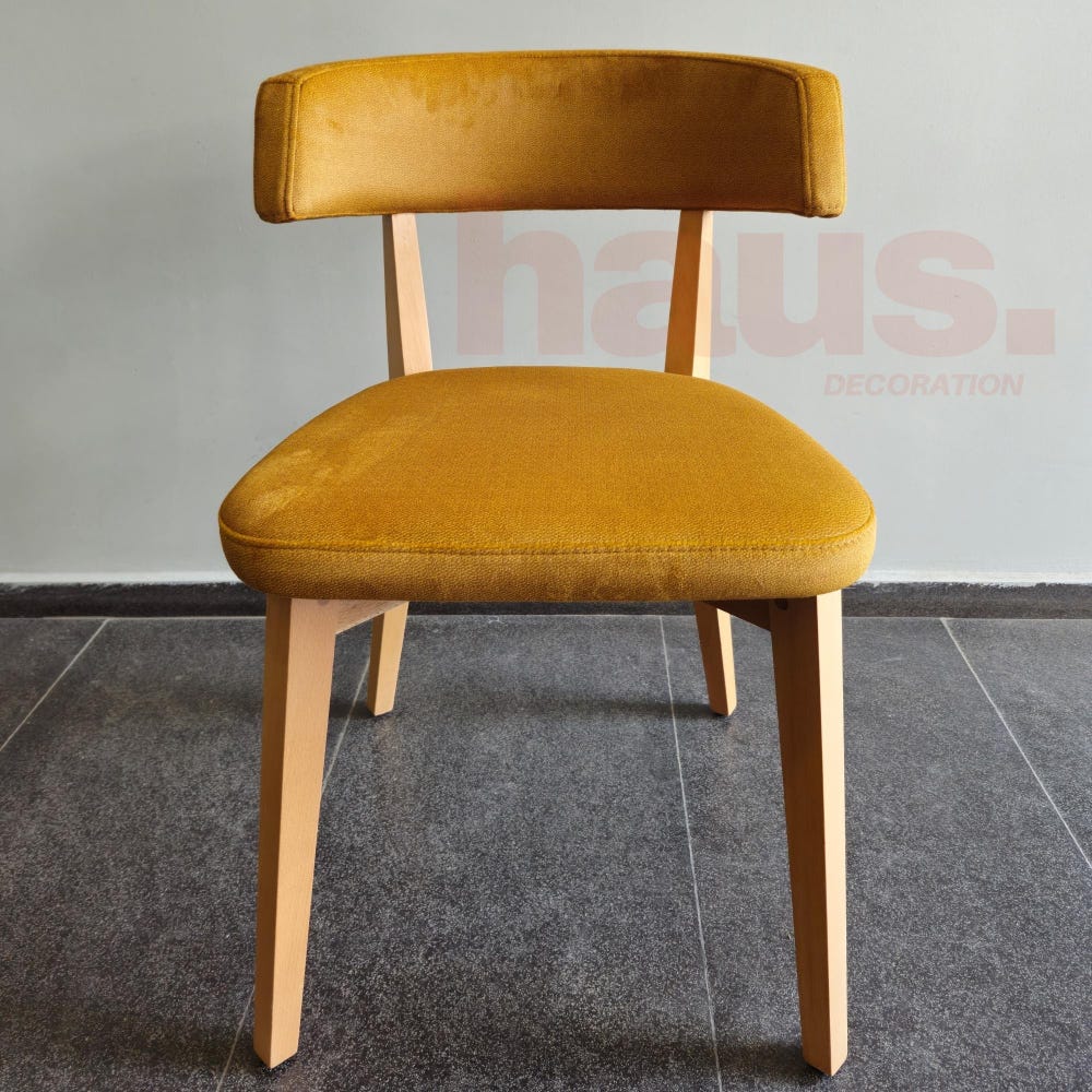 Mid Century Modern Dining Chair, Customize Velvet Chair, Solid Wood Legs, Comfortable Dining Chair, Restaurant Chair, Chairs for Living Room - Image 3