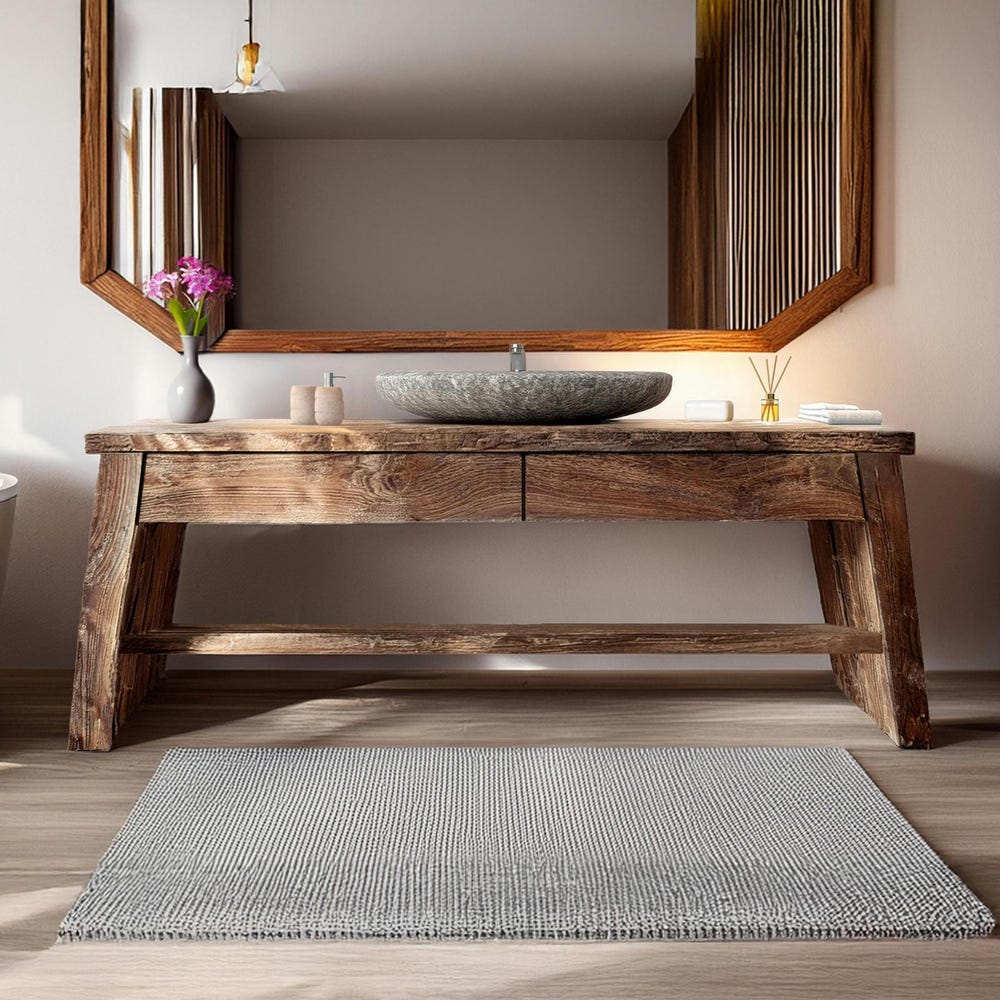 Wooden Rustic Style handmade bathroom vanity live edge solid wood cabinet sink table counter top farmhouse home decor furniture handcrafted - Image 5