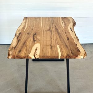 Live Edge Hickory Dining Table | Slab Table | Rustic Modern Table | Hardwood Table