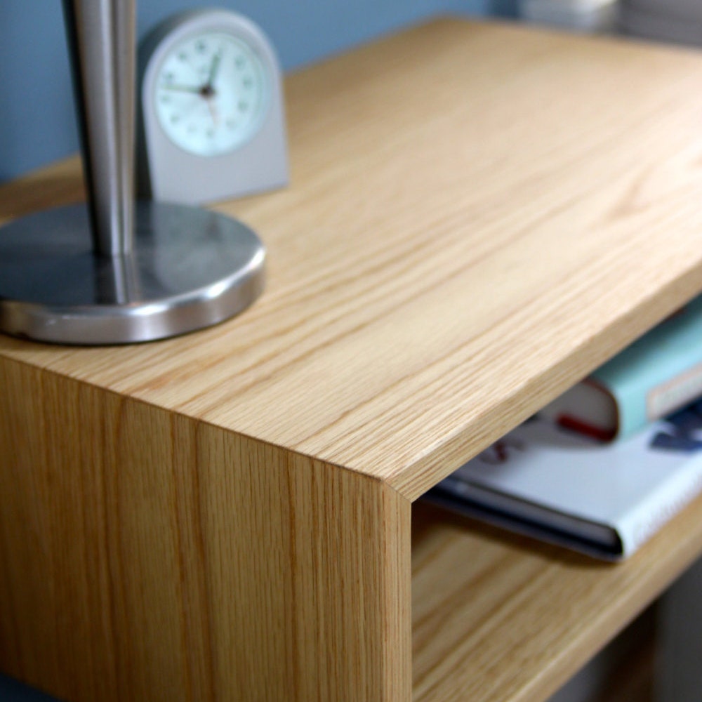 Solid White Oak Floating Nightstand - Image 6
