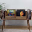 Walnut Vinyl Console, Vinyl End Table, Vinyl Display - Image 2