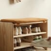 Wood Modern Entryway Bench,Bench Storage, Shoe Organizer Rack,wooden Open Shoe Shelf Organizer Hanger,Space solution hallway unit hall stand - Image 2