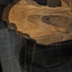 Epoxy Resin Coffee Table Walnut Wood - Round Live Edge Resin Table, Modern Rustic Epoxy Coffee Table for Living Room - Image 2